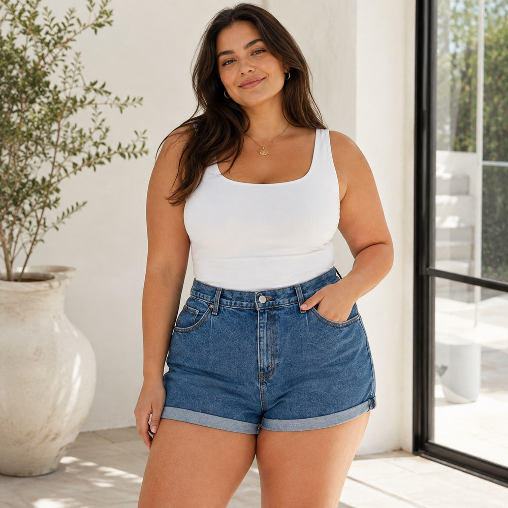 Abercrombie & Fitch Annie High Rise Shorts Size 31 / 12 Blue Wash Denim Classic